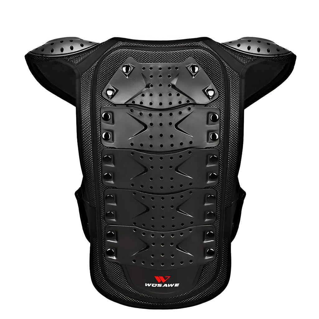 WOSAWE ML206 children's armour suit in black, PE and EVA protective gear for roller skating, sizes L and M