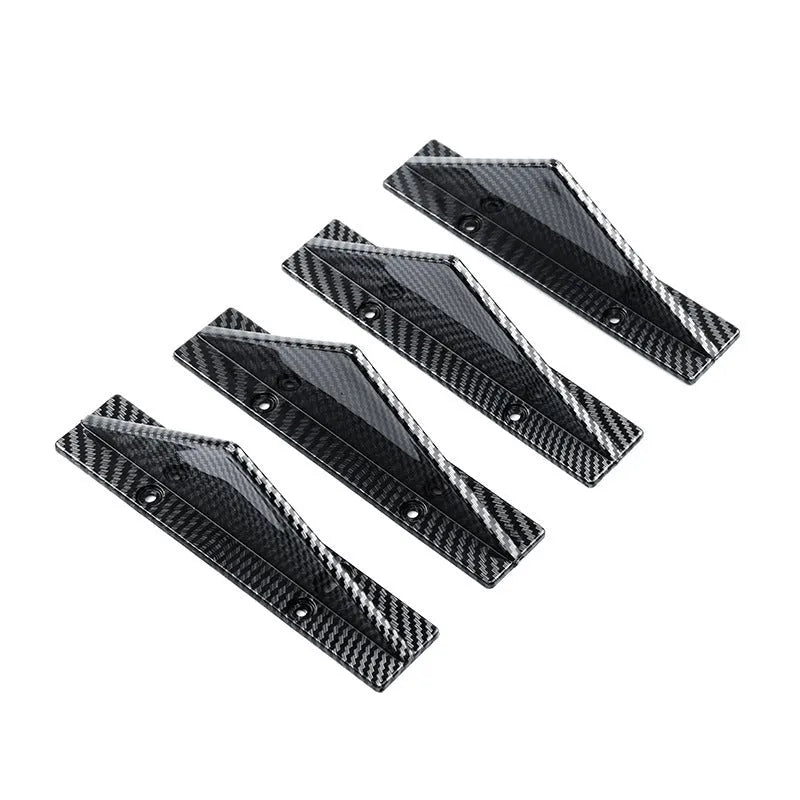 Black triangular ABS plastic rear car spoiler for General Motors models with screws and adhesive