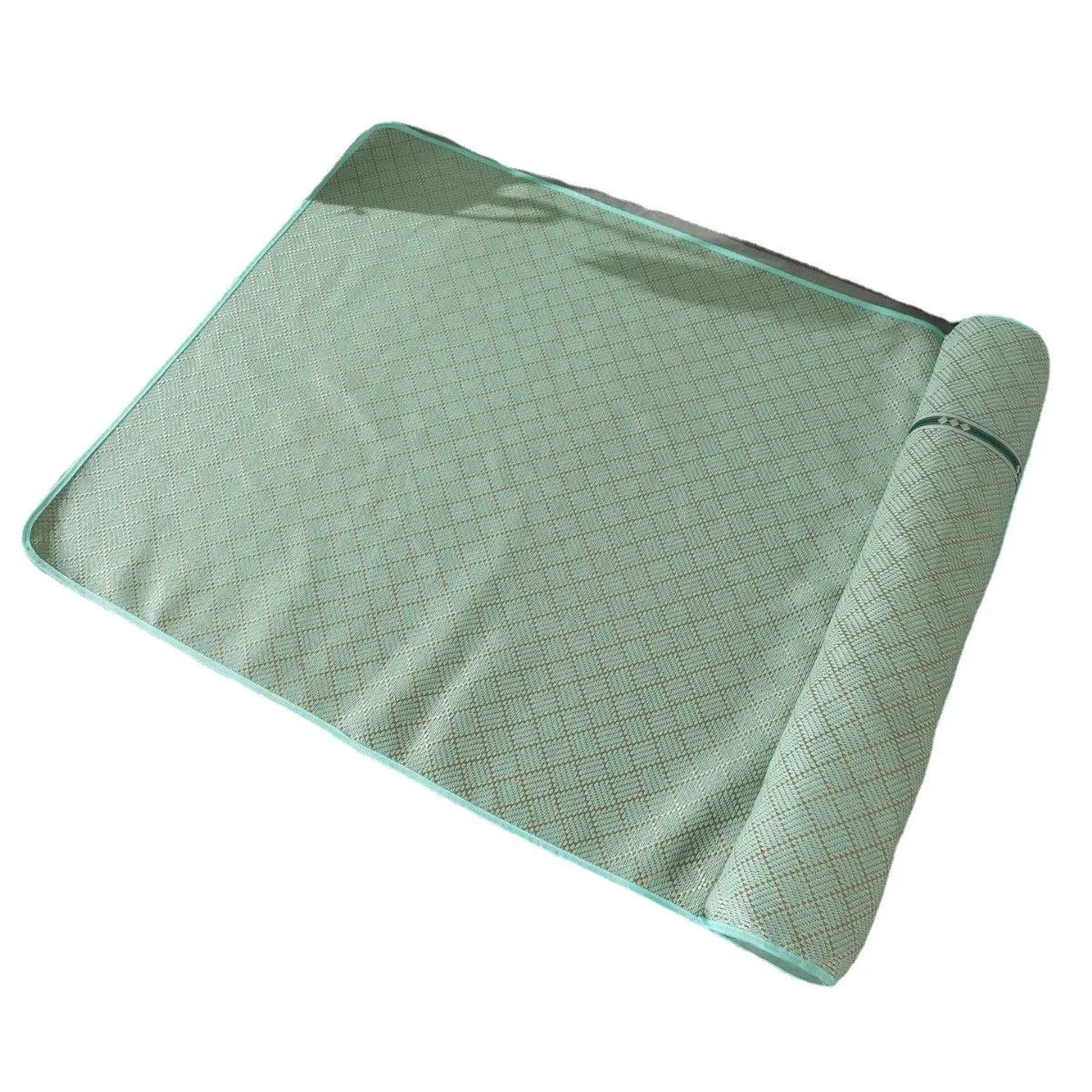 Large dog mat kennel in Golden Green with raised pillow edge for summer cooling