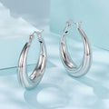 Copper electroplated geometric ring clip-on earrings in three size options
