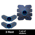 Set of eight rectangular abdominal massage patches for body sculpting and waist reduction.