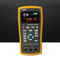 ET432 handheld LCR digital bridge with 2.8 inch TFT LCD, 100Hz to 100kHz range, Kelvin test clamp.