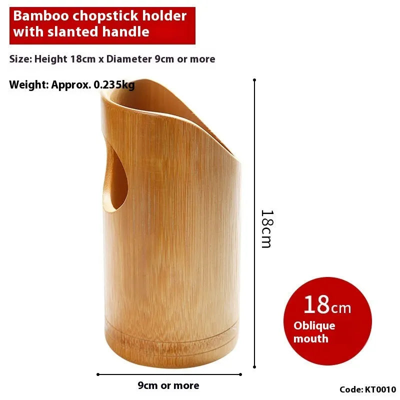 Bamboo chopsticks holder with creative styling for kitchen utensil organisation