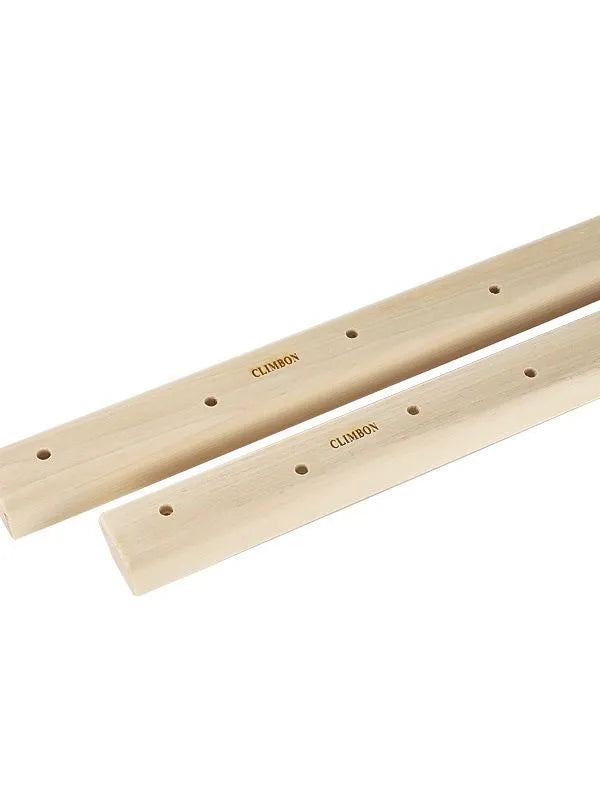 Set of three wooden fingerboards for grip strength training in 12cm, 40cm, and 50cm lengths