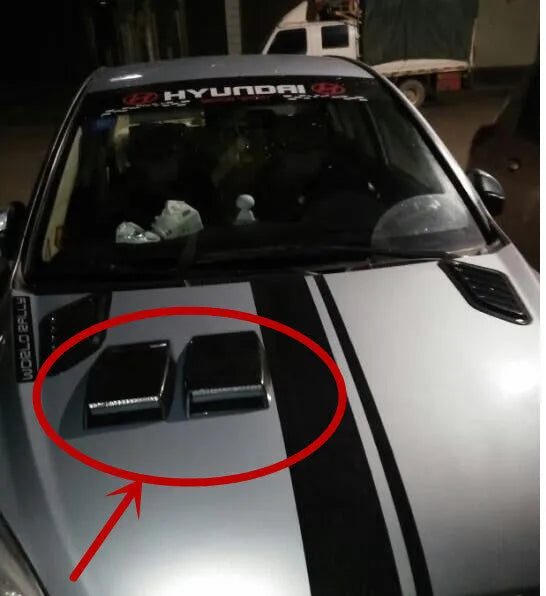 ABS plastic car decoration simulation vent in black, silver, or white with 260mm length