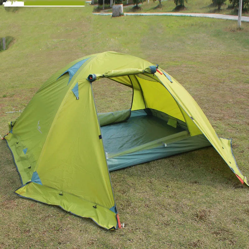 Camping Tent Double Aluminium Pole Anti-storm Travel Tent for Survival Winter Fishing Mountaineering Picnic Windproof Waterproof Oxford Cloth Blue Green Orange