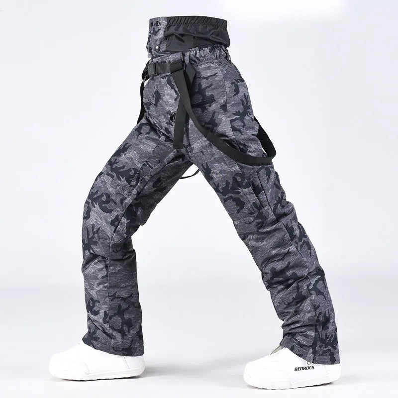 Loose fitting T-shirt with watercolor panda print in smoke blue and camouflage patterns available in sizes S to XXL