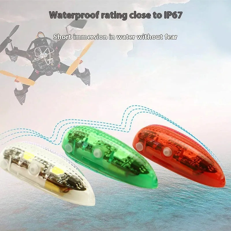 V3 wireless charging waterproof navigation lights for scale models in green, red, and white colour options