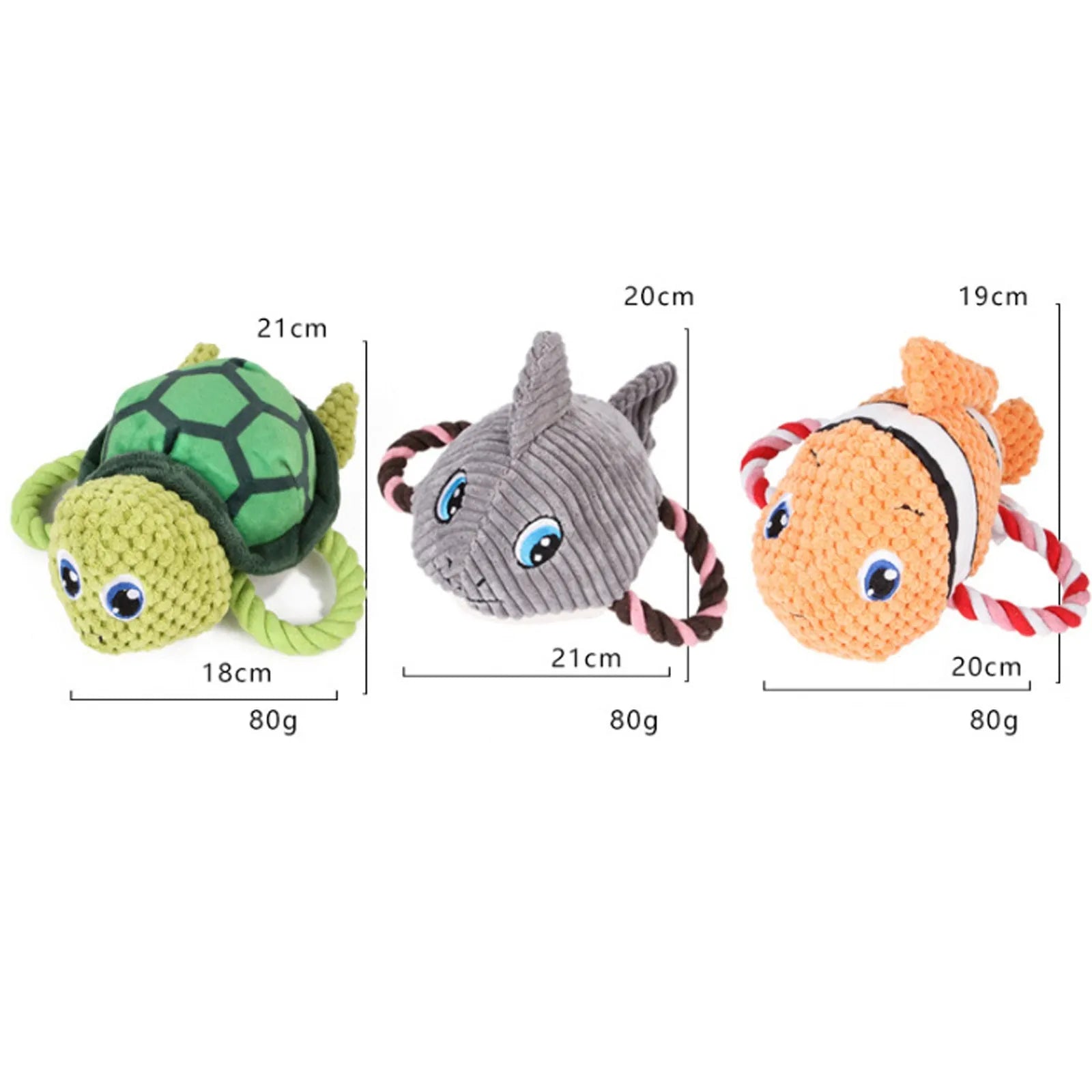 Grey turtle-shaped stuffed dog toy with internal knotted rope for chewing