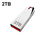 Metal USB flash drive with large capacity options from 32GB to 2TB and USB 2.0 interface