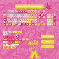 Full set of 139 colourful cartoon pig themed PBT keycaps for mechanical keyboards.