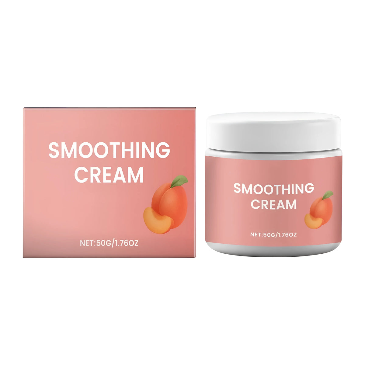 Peach mild depilatory cream 50g tube with shea butter, aloe vera, and peach extract for hair removal