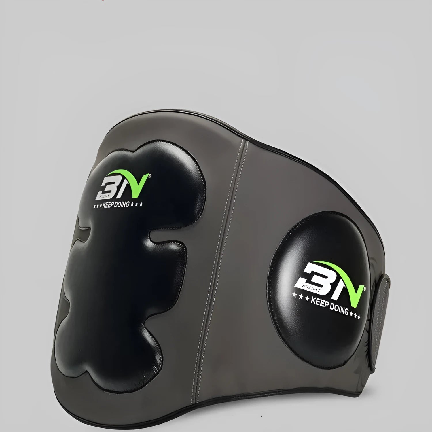 Dark grey Sanda boxing chest protection target for waist training drills.