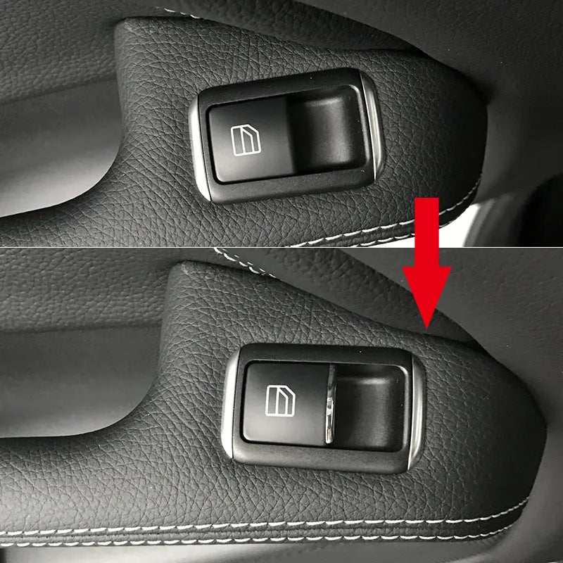 Black glitter decorative adhesive sticker for car window lift button modification