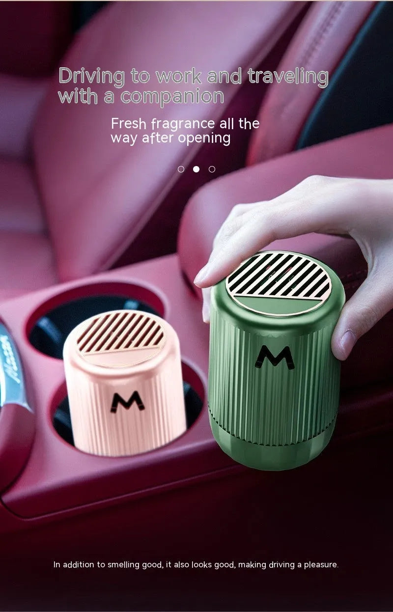 Solid car aromatherapy decoration supplies in decorative cup with four scent options for vehicles and indoor use