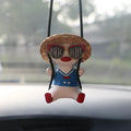 Car mounted gypsum aromatherapy pendant with cartoon style decoration for hanging