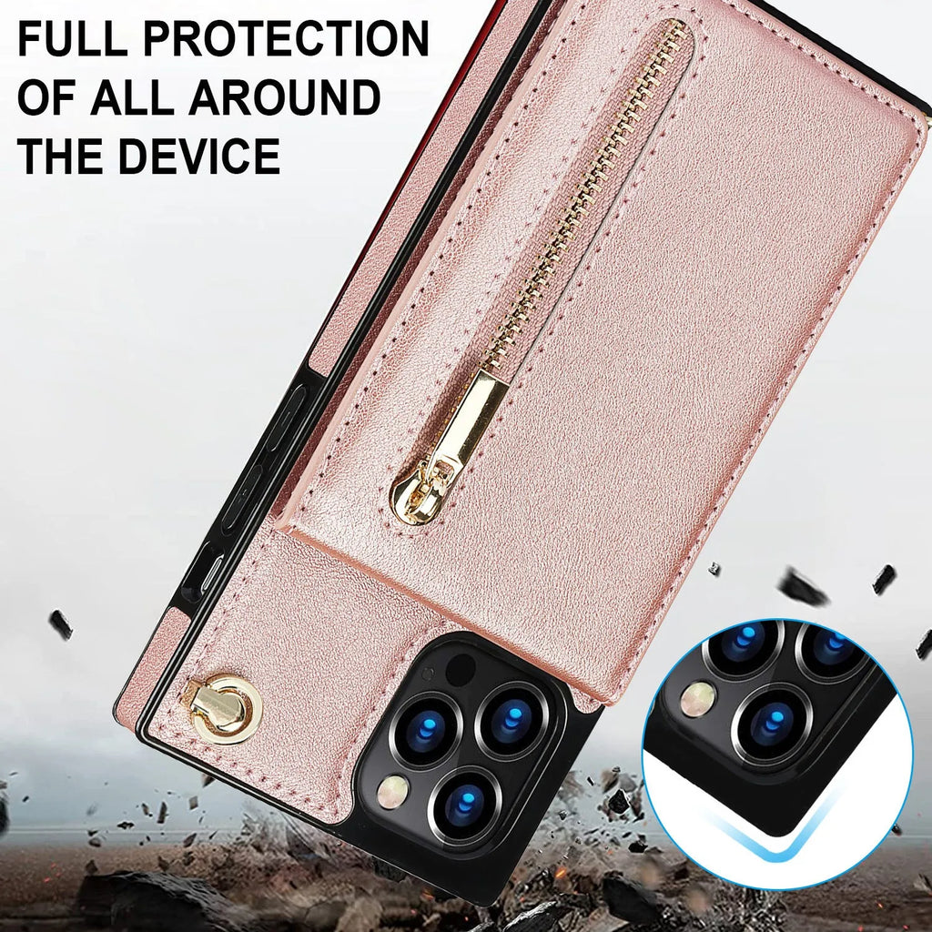 Leather and TPU mobile phone case in solid colour for messenger protection on a smartphone.