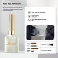 Nail adhesive kit with removable primer and crystal plated seal coat in 15ml bottles