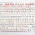Full set of mechanical keyboard PBT sublimation key caps showing alphanumeric and modifier keys
