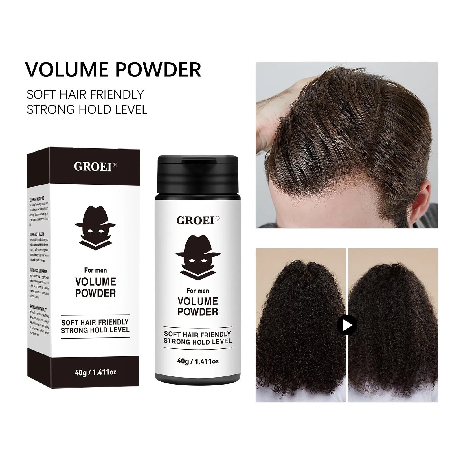 40g disposable hair styling powder container for oil control and volume creation