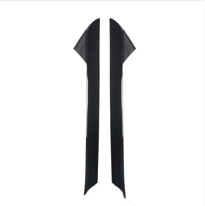 Black Ford front windshield decorative trim panel set, part numbers BB5Z-7803144-AA and BB5Z-7803145-AA.