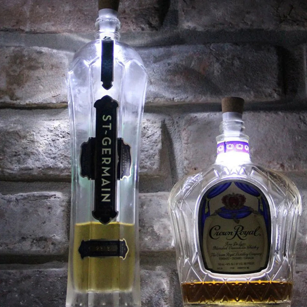 White plastic rechargeable LED bottle cap light with 15 small LED beads visible.