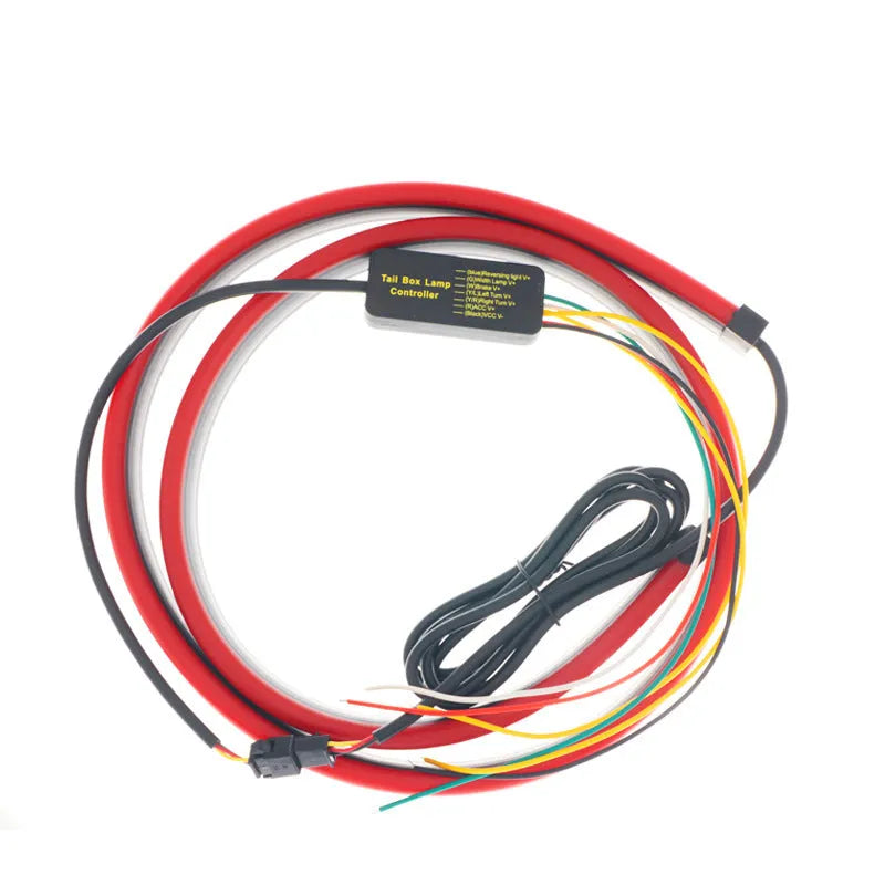 100cm red LED rear brake warning light strip with soft rubber shell, 12V 25W