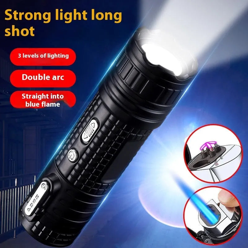 TH727 multi-function waterproof metal torch lighter in five colour options