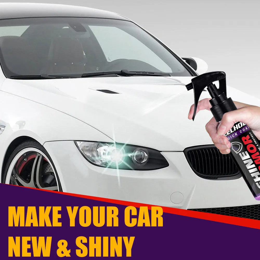 Purple automobile nano coating agent spray can in 30ml and 100ml sizes for car protection