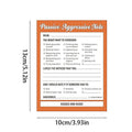 Colourful musical notes design on a 13x10 cm paper table card, HB-03 specification.