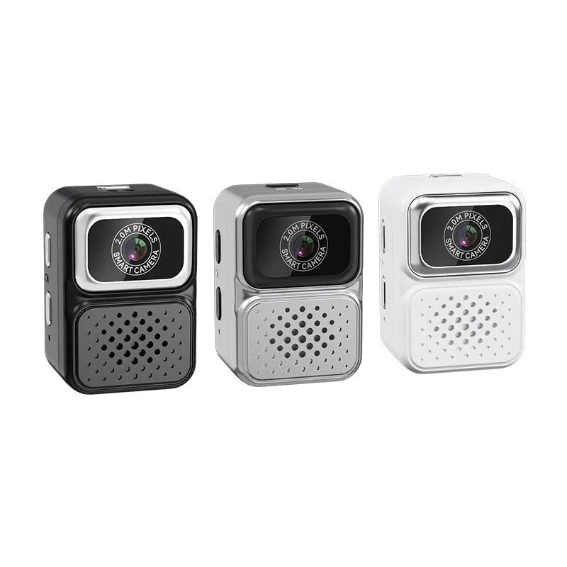 HD mini sports camera with plastic body in black, compact 2.5cm size for portable recording