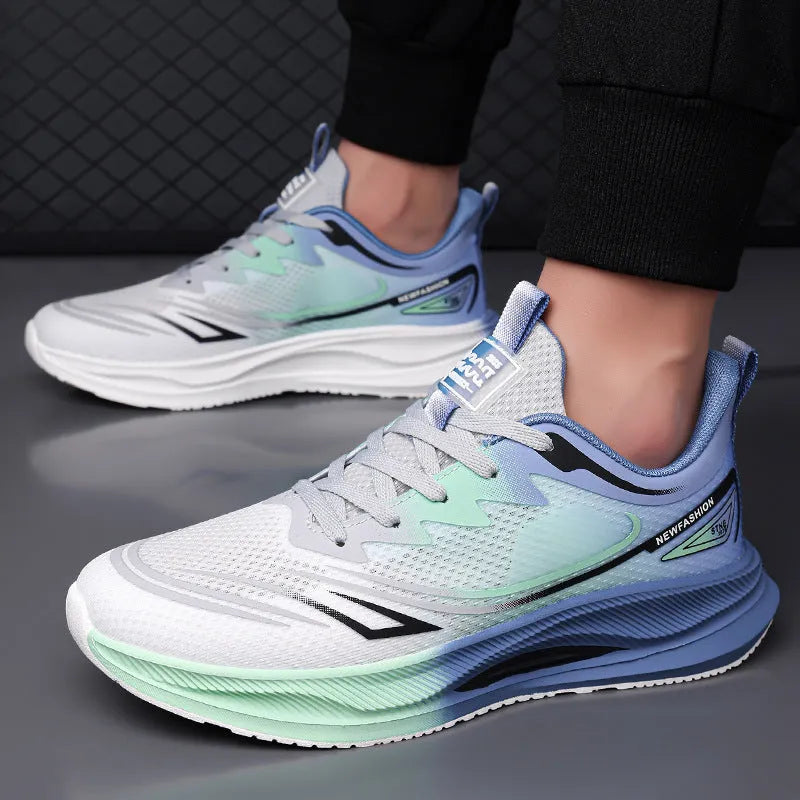 Men's low-top casual sneakers with mesh upper and rubber sole in multiple colour options