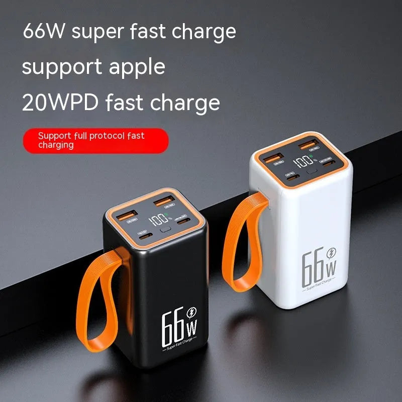 PD66W black and white fast charge 20000mAh power bank with creative design