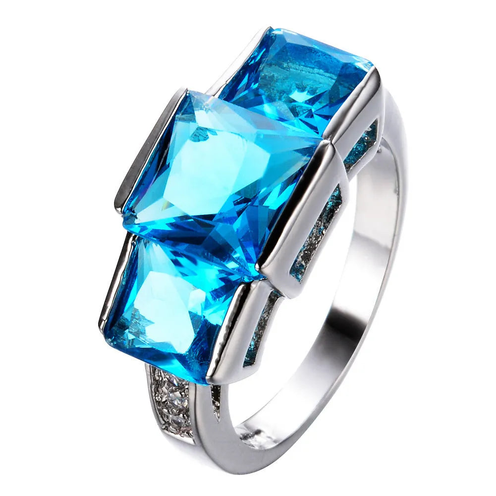 Geometric electroplated copper women's rings in multiple colours and sizes showing metal design details