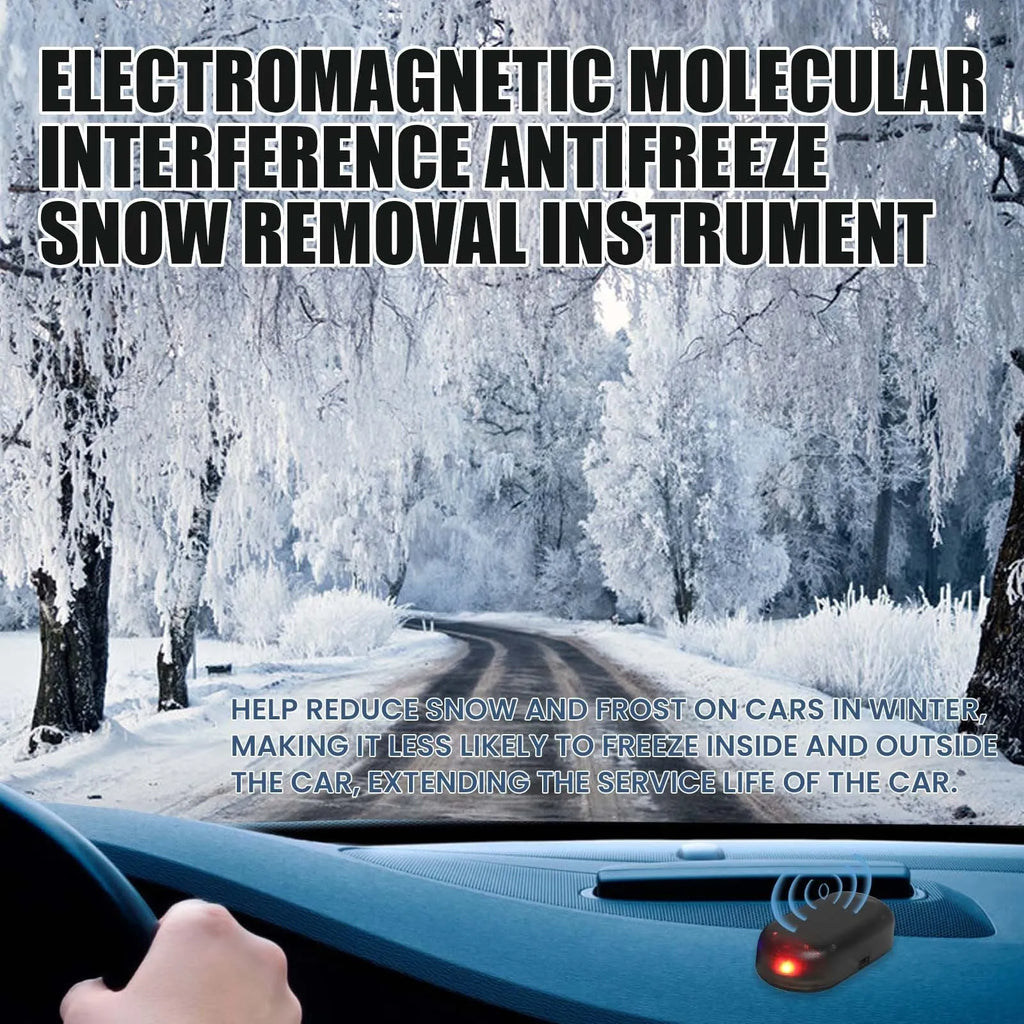 Black car snow removal tool with special glass technology measuring 5x2.6x1.5cm