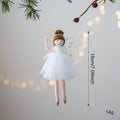 Pink and white angel ballet girl plush doll pendant with hanging loop