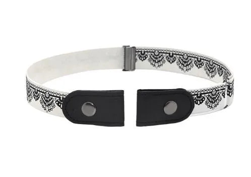 Imitation leather belt with square alloy buckle and car suture stitching on neutral background