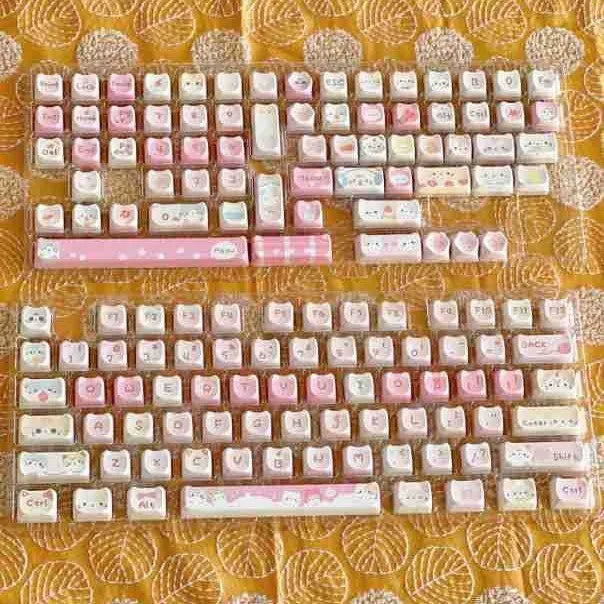 Meow Meow Team 141-piece sublimation keycap set for mechanical keyboards