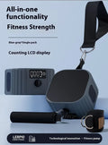 Blue-grey and orange-grey adjustable fitness resistance tensioner with 2-20kg intelligent adjustment.