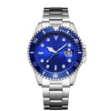 Men's luminous watch with steel strap and 40mm dial in black colour option