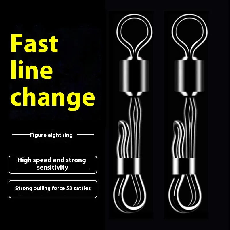 Brass quick-change barrel swivel bearing line clamp for craft and fishing, shown in a pack.