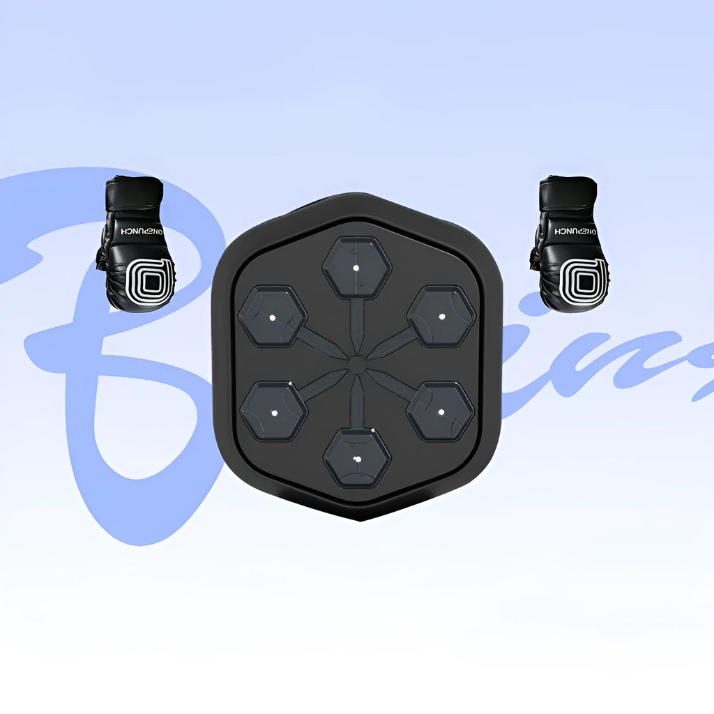 Black smart music boxing machine with Bluetooth connection and 550mm length