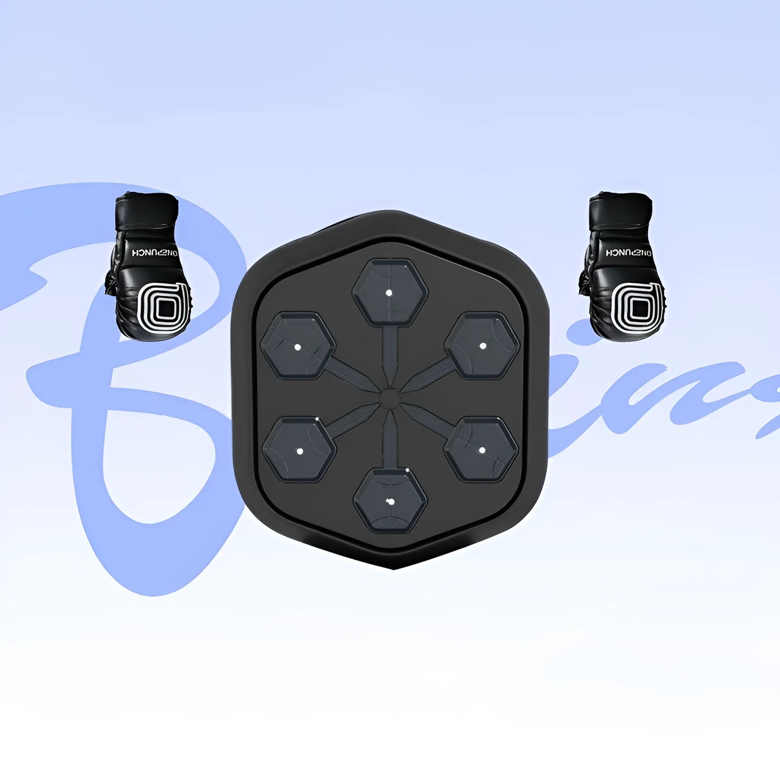 Black smart music boxing machine with Bluetooth connection and 550mm length