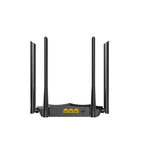 AC8 dual-band wireless router with gigabit ports measuring 365x286x70mm